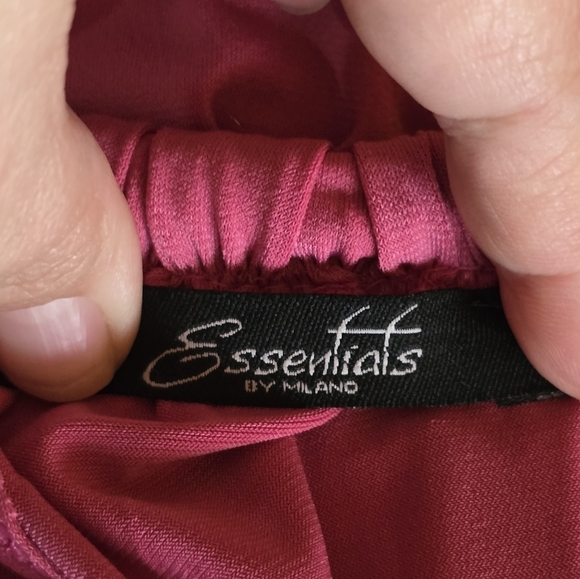 Essentials by Milano Pink Cowl Neck Dress w/ Chain Straps Size Small - Picture 6 of 9